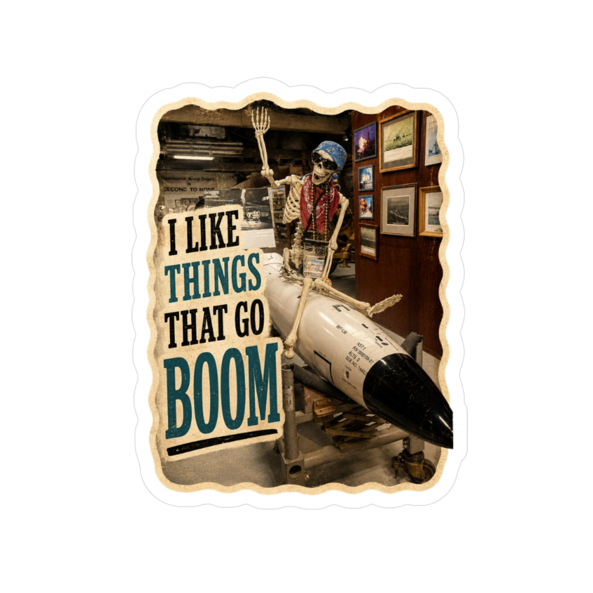 Roy "I Like Things That Go Boom" Sticker