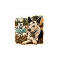 Riven "Silently Judging" Dog Sticker
