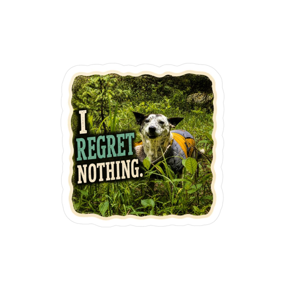 Riven "I Regret Nothing" Dog Sticker