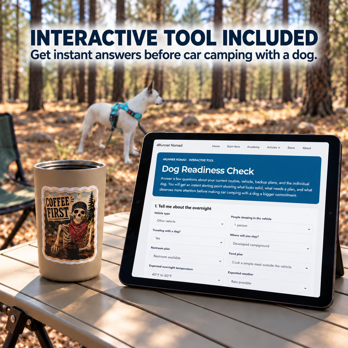 Car Camping With a Dog Readiness Workbook